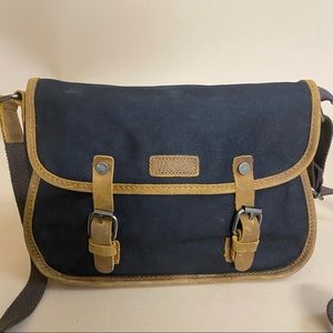 Vaschy Vintage Leather Waxed Canvas Crossbody